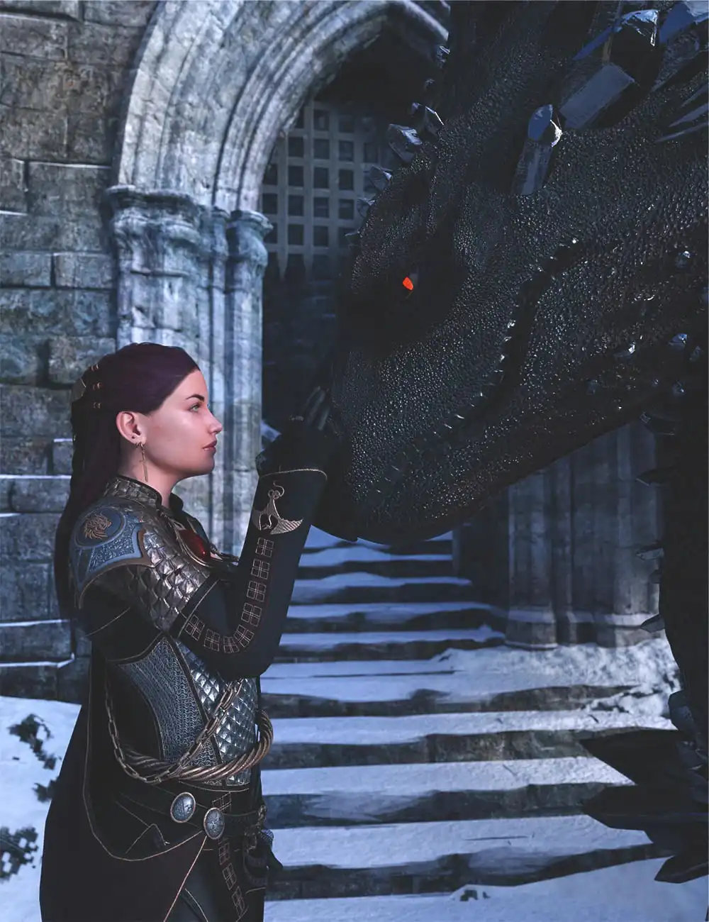 dForce Dragon Rider Royal Add-On for Dragon Rider Outfit_DAZ3D下载站