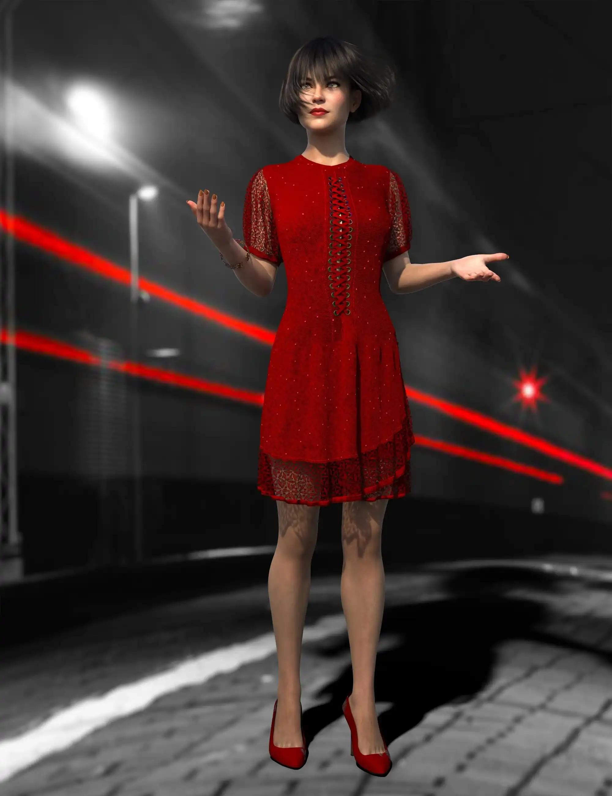 dForce Elianora Outfit for Genesis 8 and 8.1 Females_DAZ3D下载站