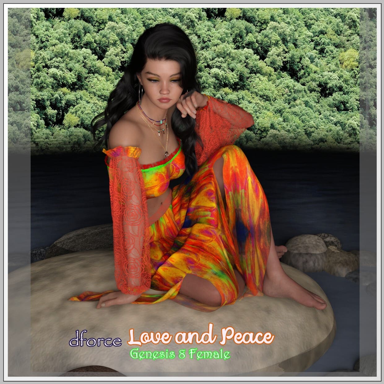dforce-Love and Peace Outfit – G8F_DAZ3DDL