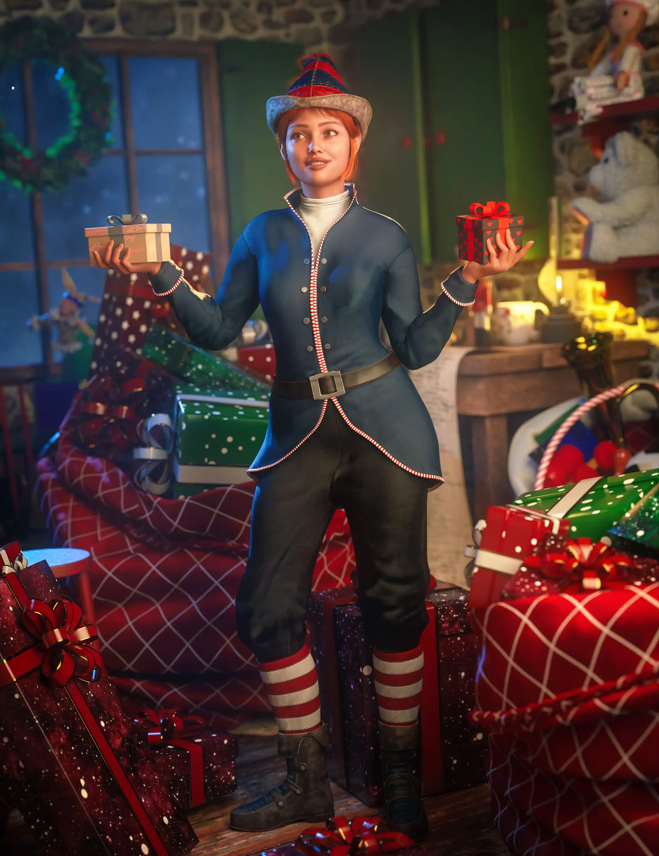 Jingle Outfit for Genesis 9_DAZ3DDL