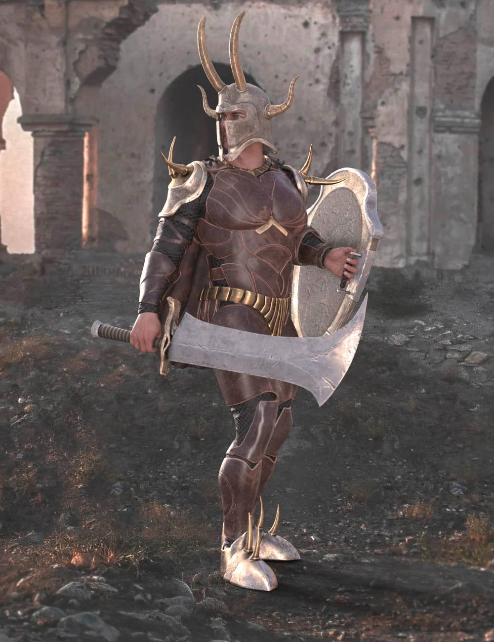 Mortal Warrior Outfit for Genesis 8 Male_DAZ3DDL