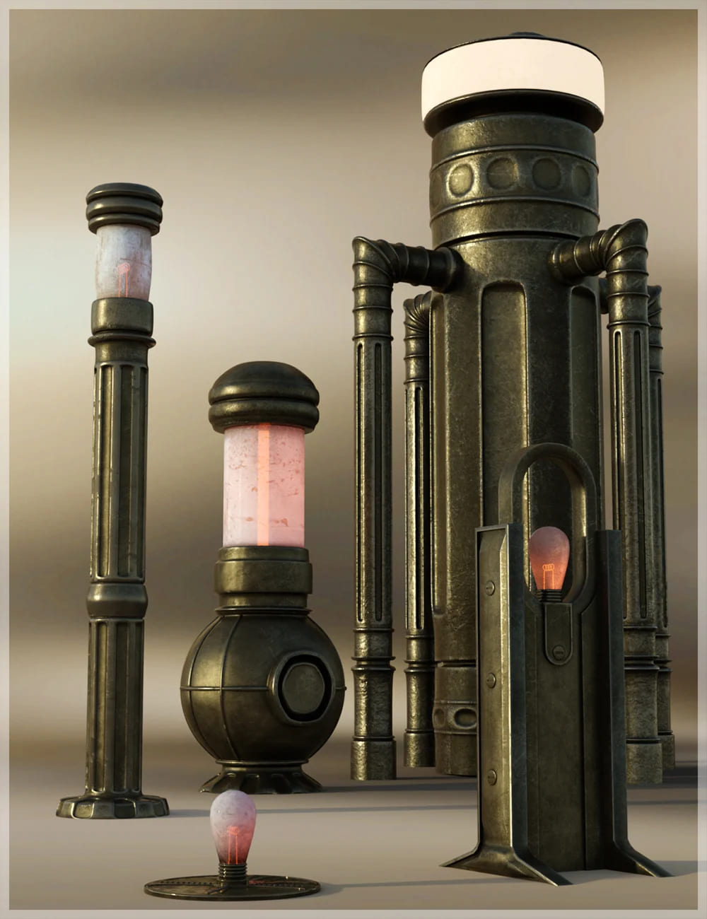 ND Steamy Deco: The Lamps_DAZ3D下载站