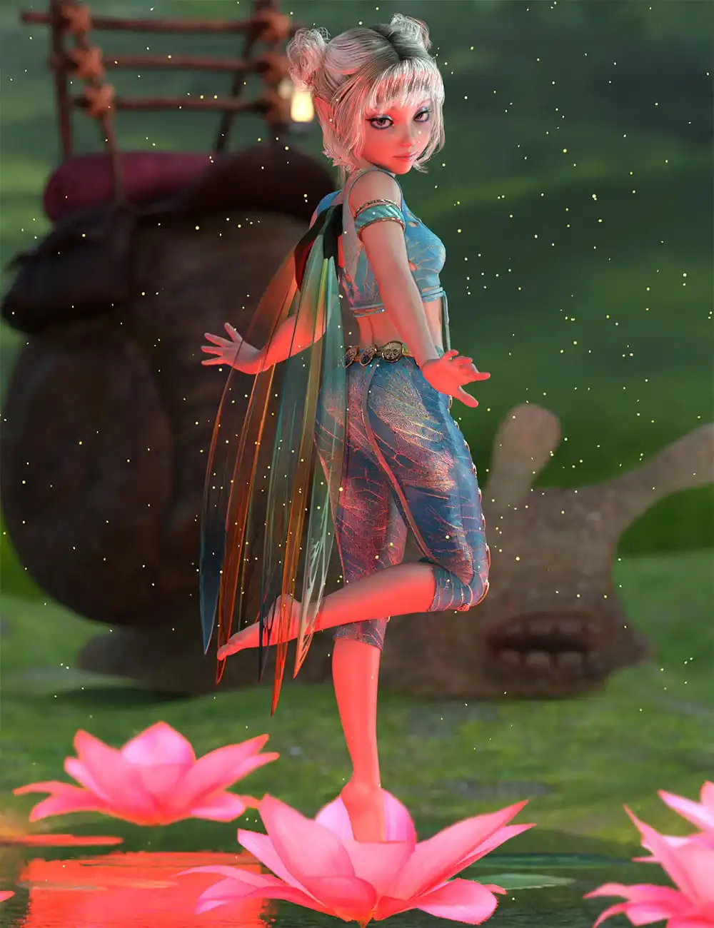 Pixie Dust Poses for Pixie 9_DAZ3D下载站