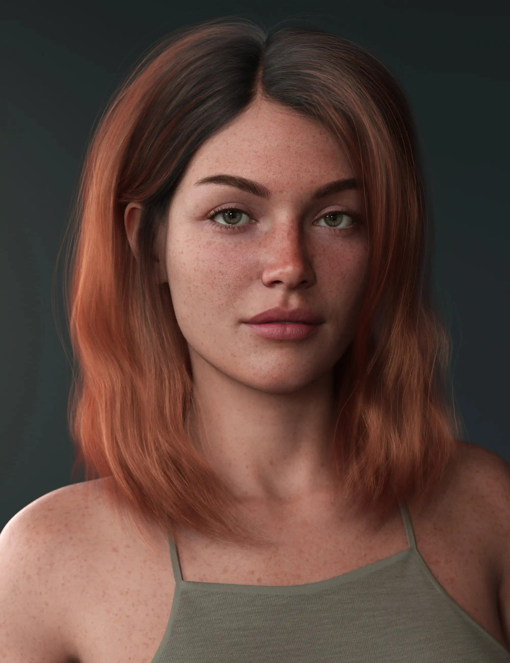 Side Parted Long Bob Hair Texture Expansion_DAZ3D下载站