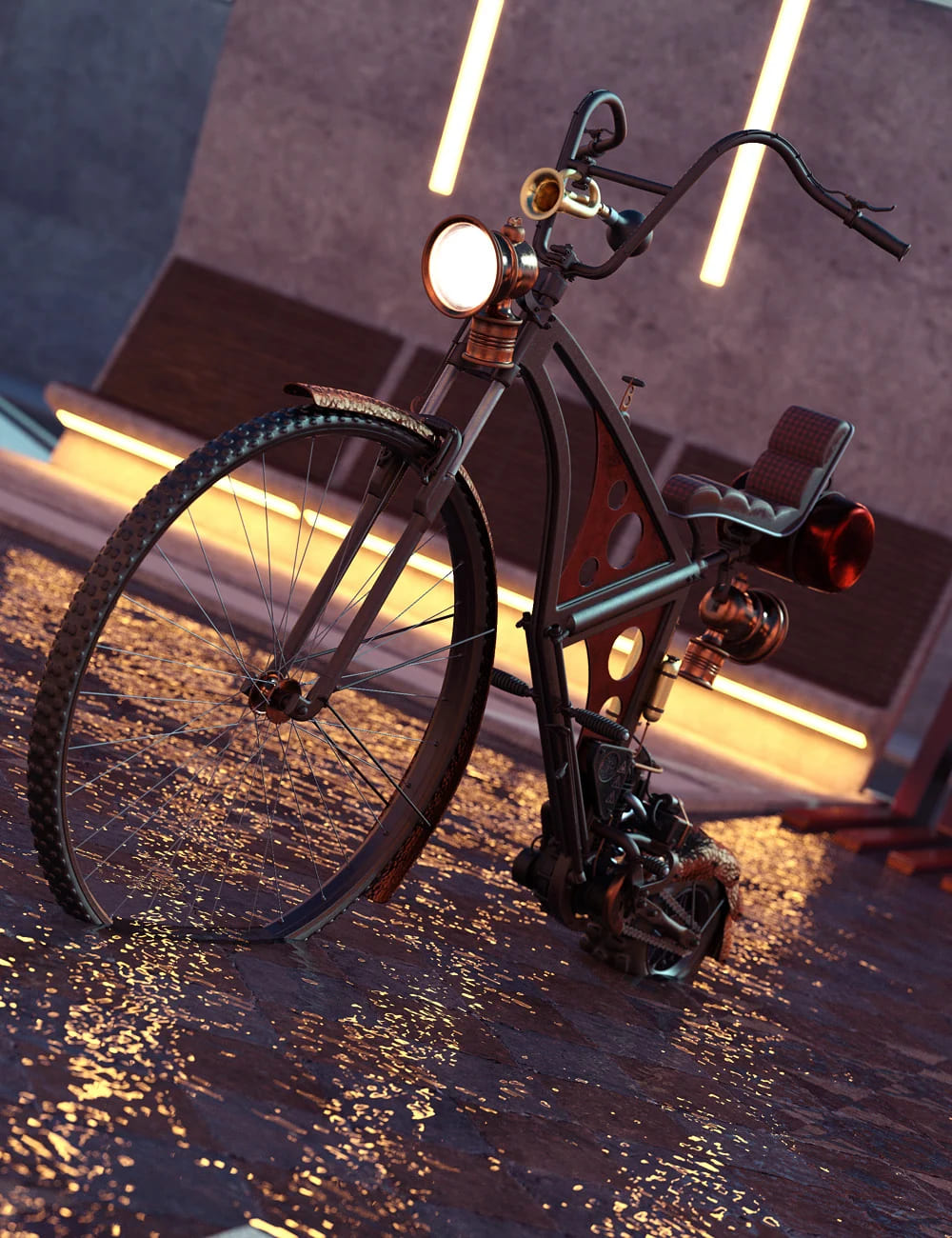 Steampunk Penny-farthing Bike_DAZ3D下载站