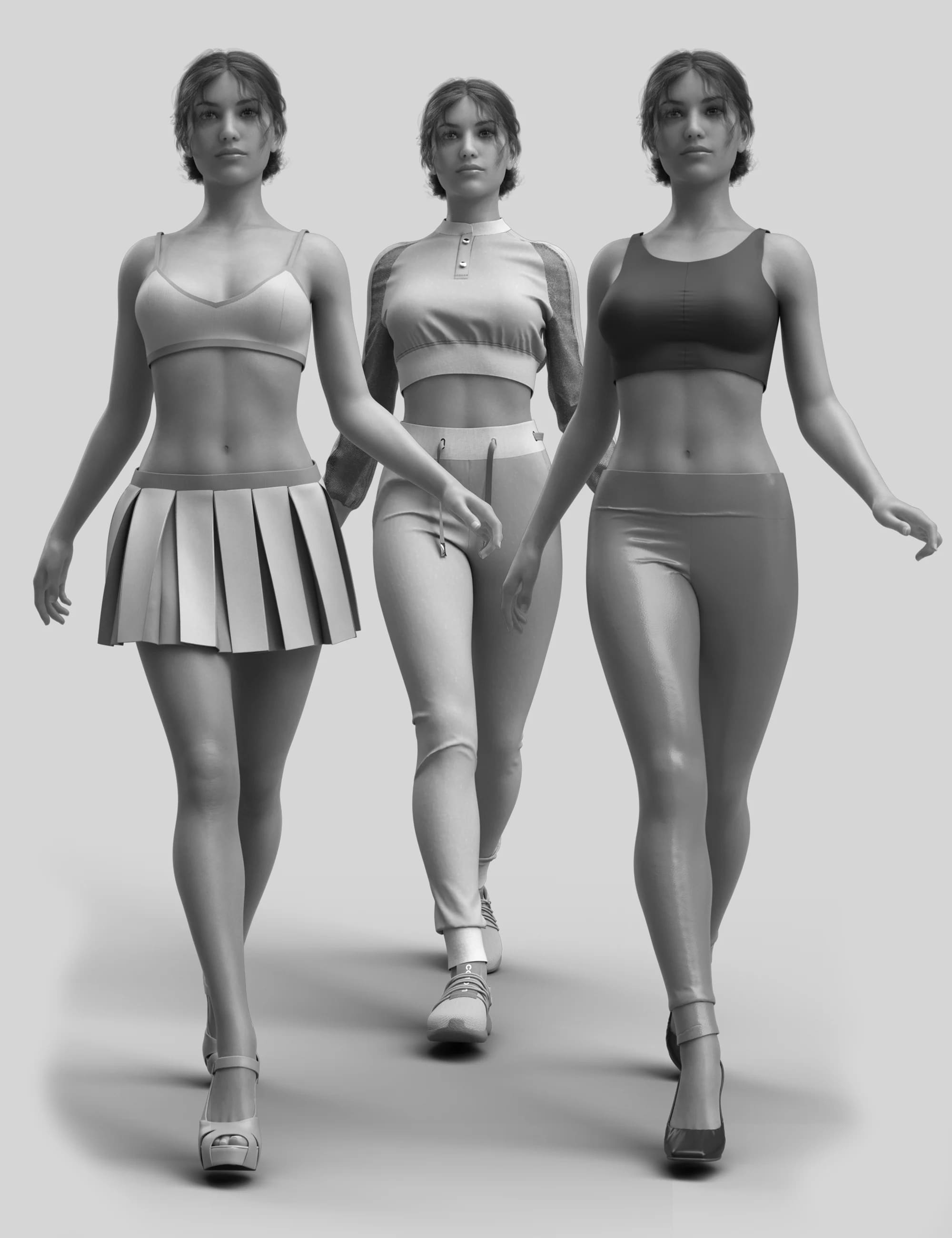Daz Studio 3D Walk Normal - Animation Kit for Genesis 8 and 8.1 Females Model
