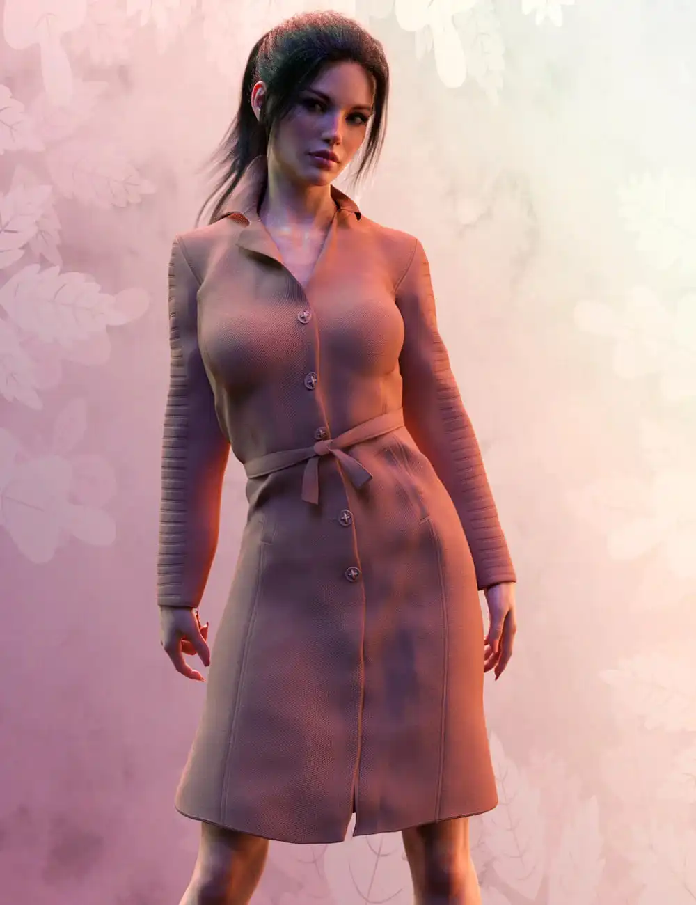 X-Fashion Trench Coat for Genesis 8 Female(s)_DAZ3DDL