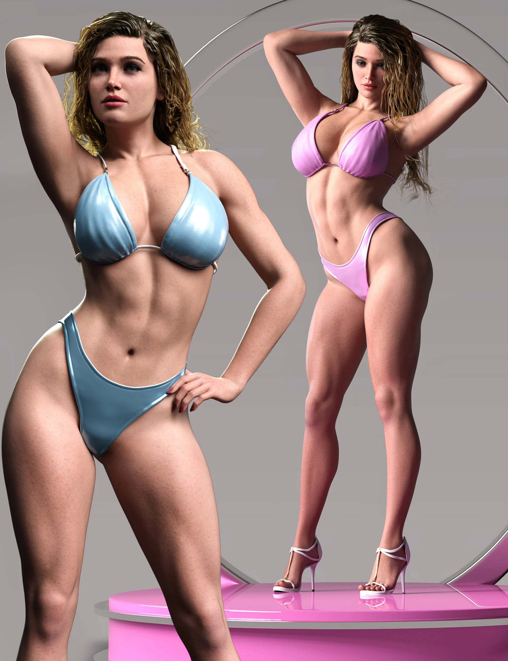 Z Toned Beauty Shape and Pose Mega Set for Genesis 9_DAZ3D下载站