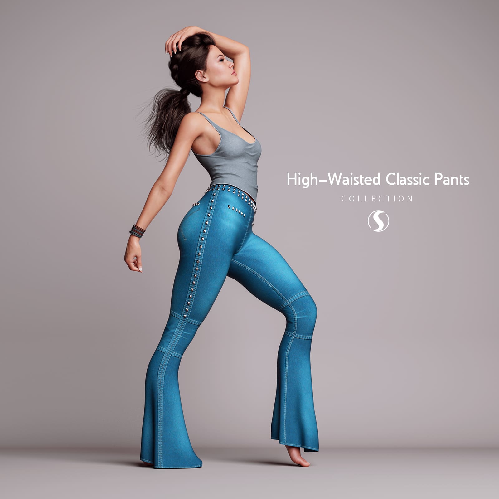 dForce High Waisted Classic Pants G8-8.1F_DAZ3D下载站