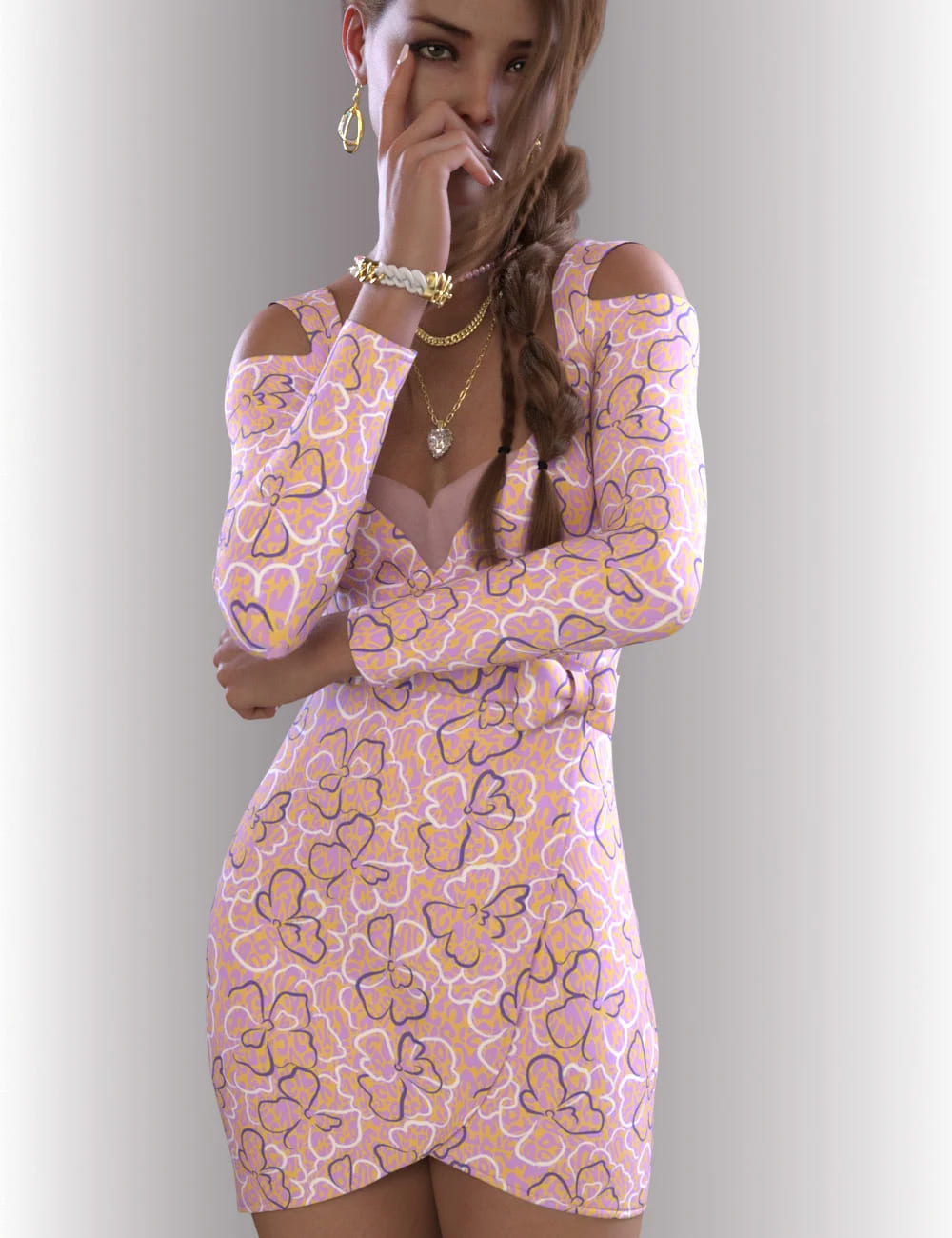 dForce Zoe Outfit for Genesis 8.1 Females_DAZ3D下载站