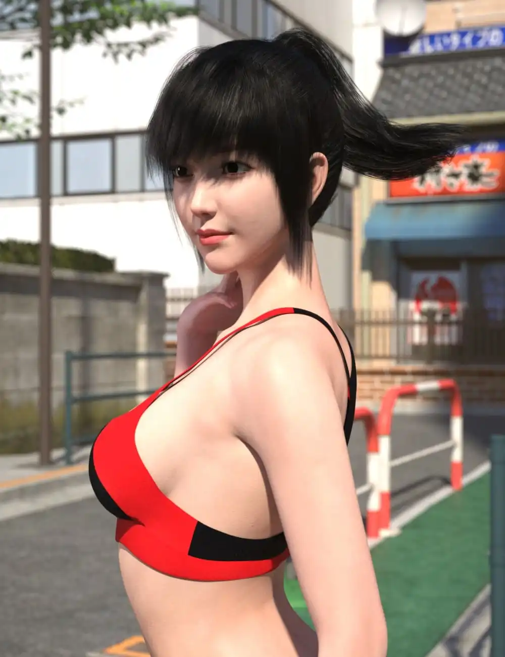 JL Pony Hair Set for Genesis 8 and 8.1 Female_DAZ3DDL