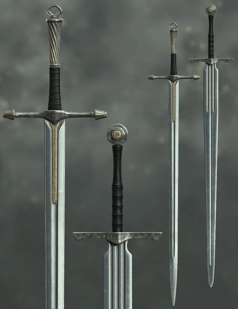 Powerful Viking Swords for Genesis 9_DAZ3D下载站