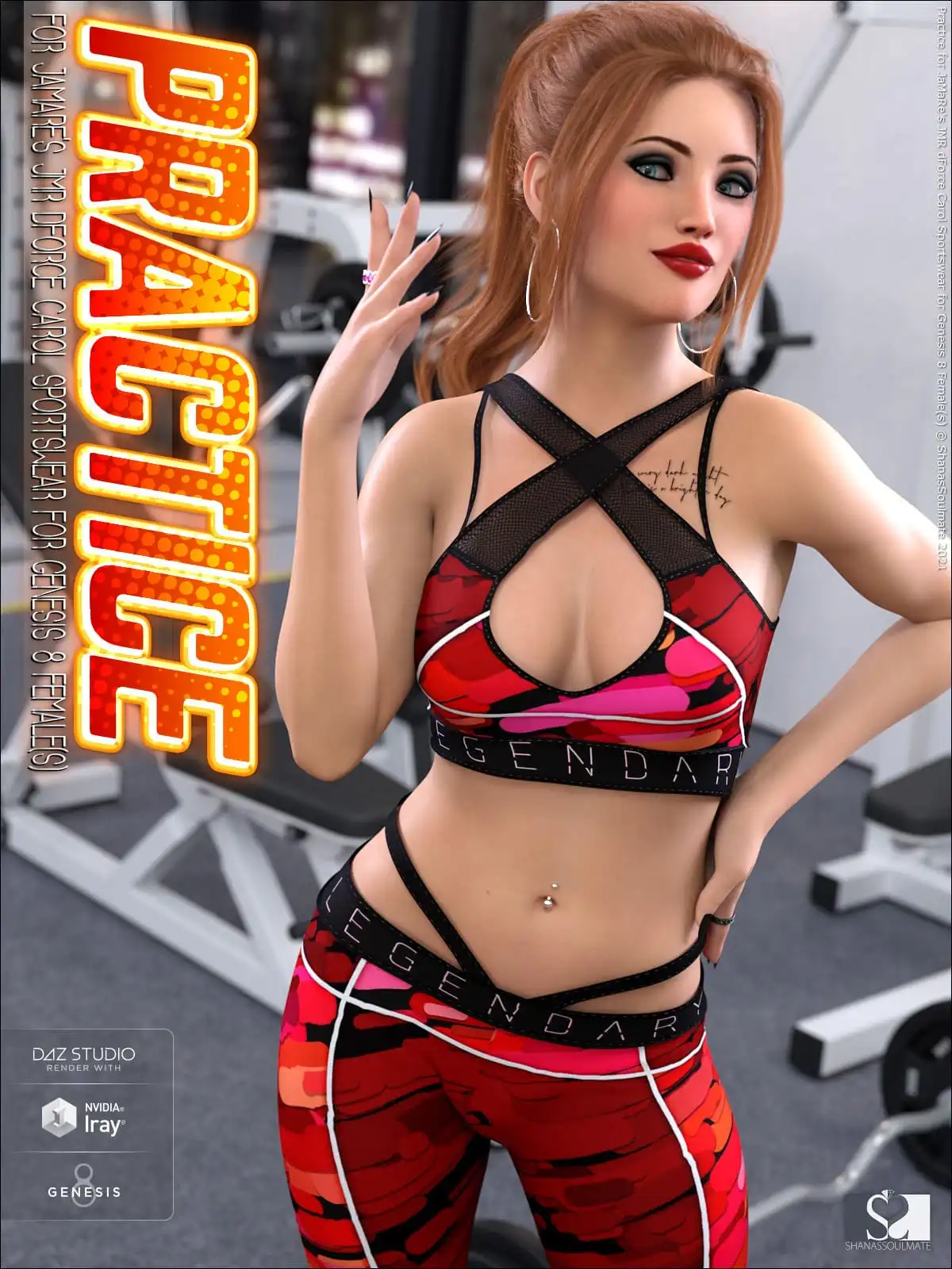 Practice for JMR dForce Carol Sportswear for Genesis 8 Females_DAZ3DDL