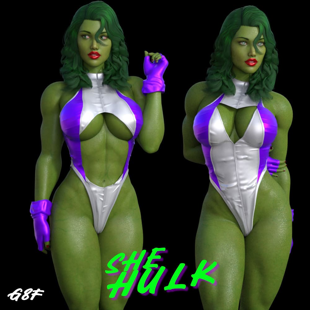 She-Hulk with Costume G9F/G8.1F/G8F_DAZ3DDL