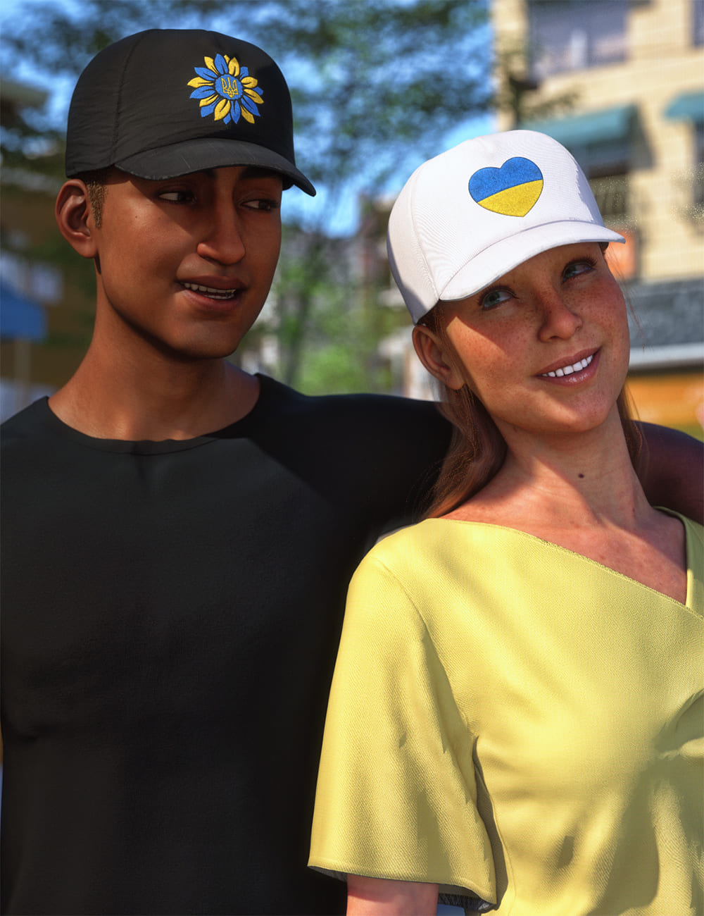 Sunshine Hat for Genesis 8 and 8.1 Male and Females_DAZ3D下载站