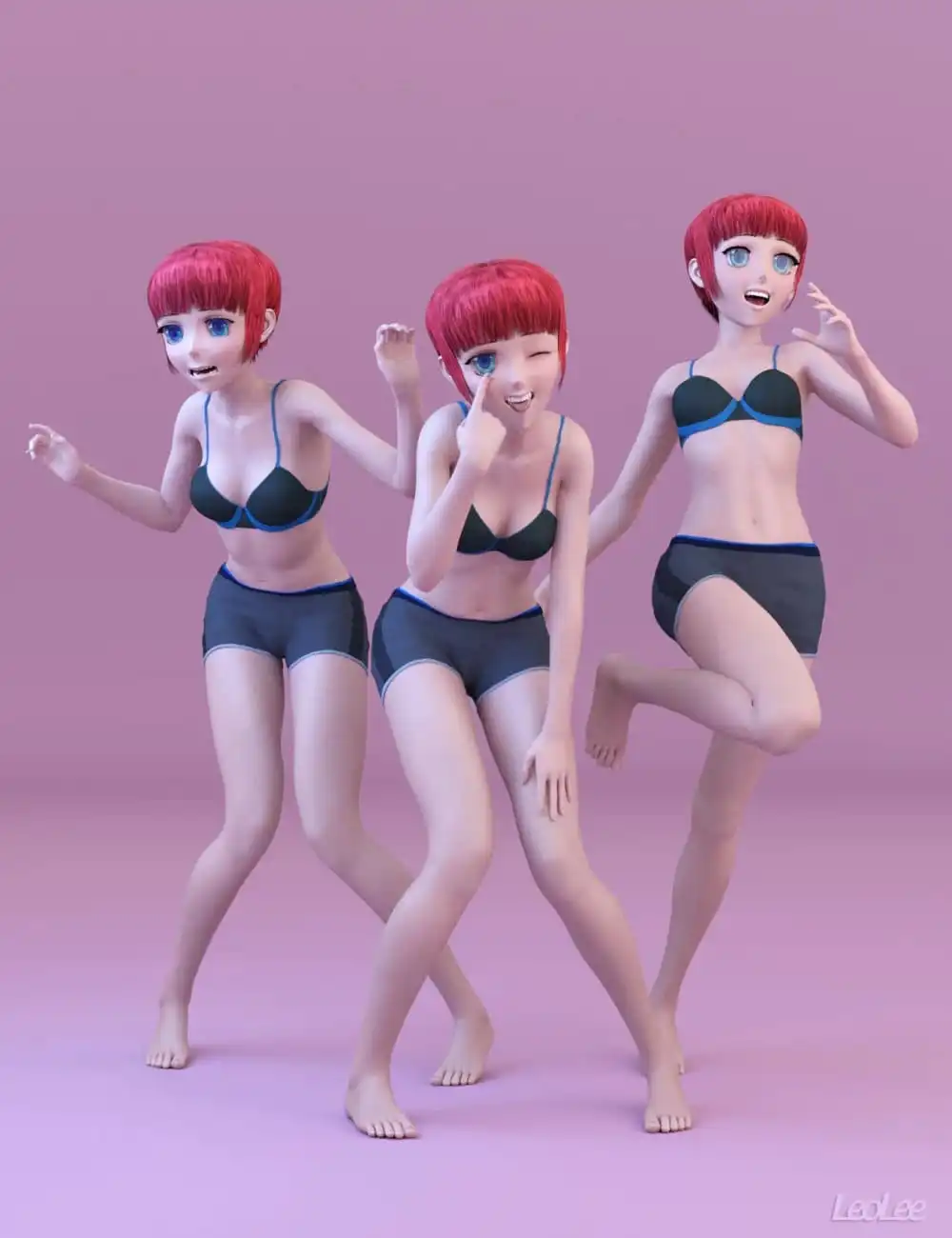 Sweet Anime Poses for Sakura 8_DAZ3DDL