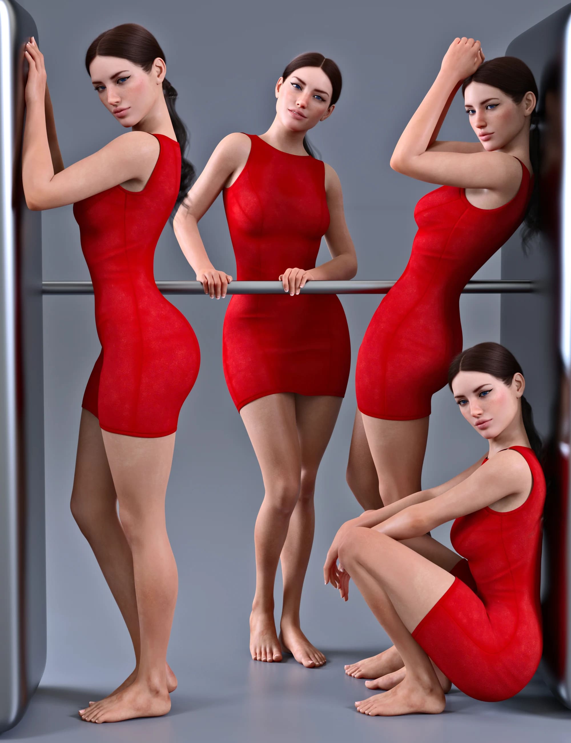 Z Ultimate Leaning Pose Mega Set for Genesis 8 and 8.1 Female_DAZ3DDL