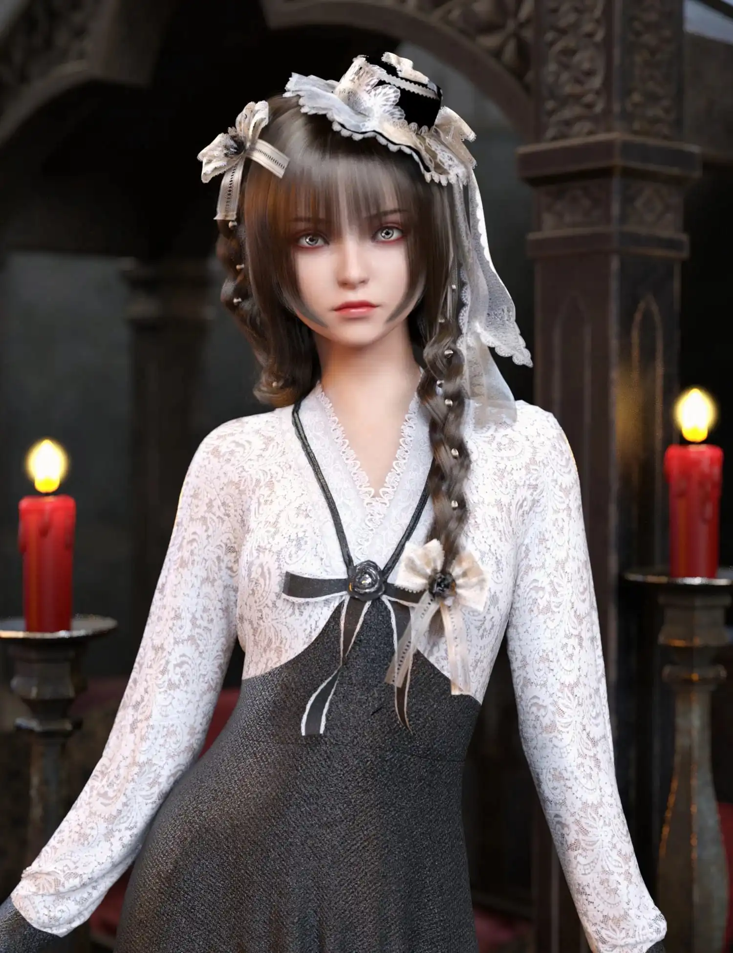 dForce Zou Lovely Outfit for Genesis 9_DAZ3DDL