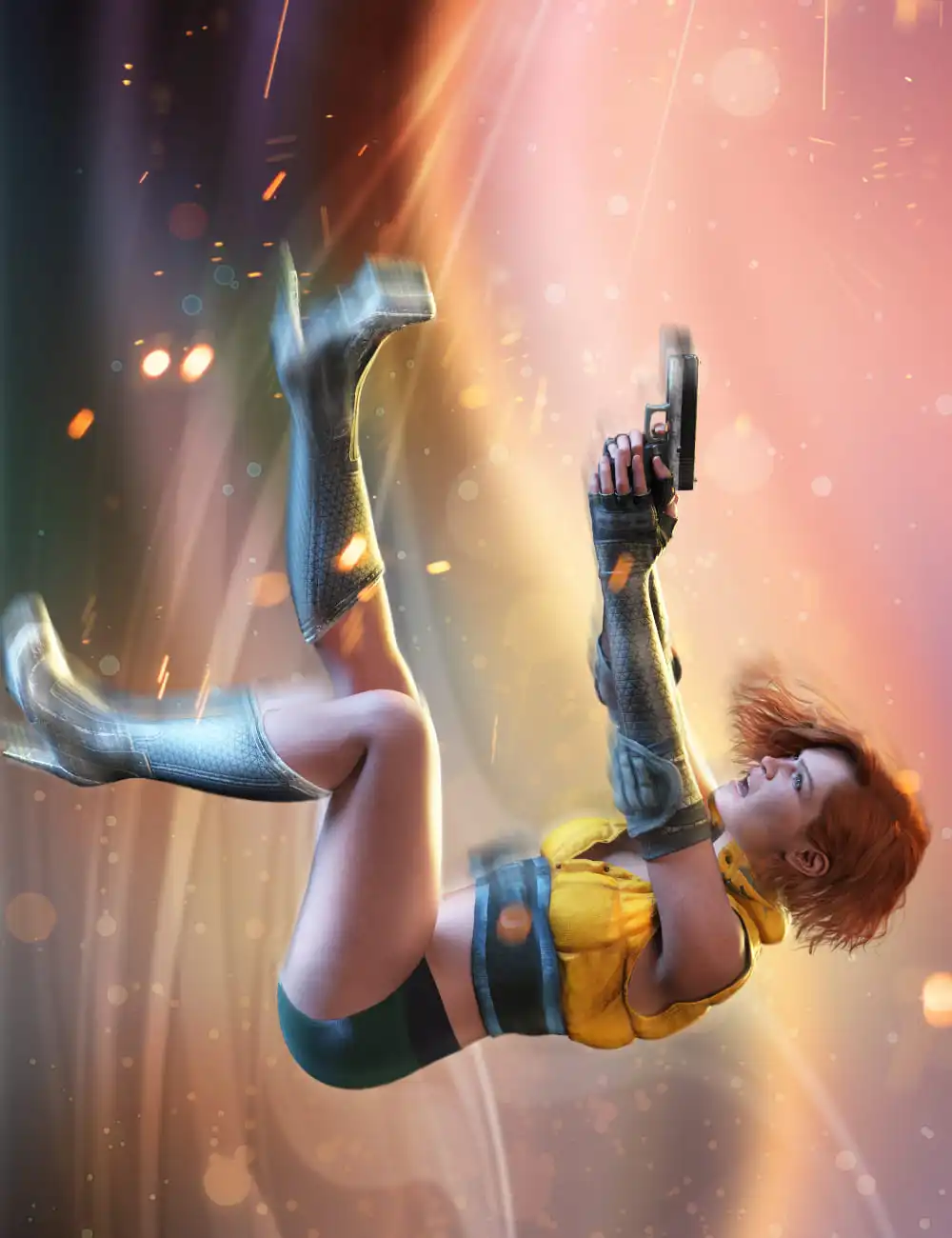 Go Action Poses and Props for Genesis 9_DAZ3D下载站