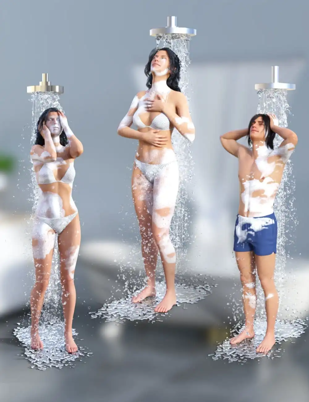 JW Take a Shower Poses for Genesis 8.1_DAZ3DDL