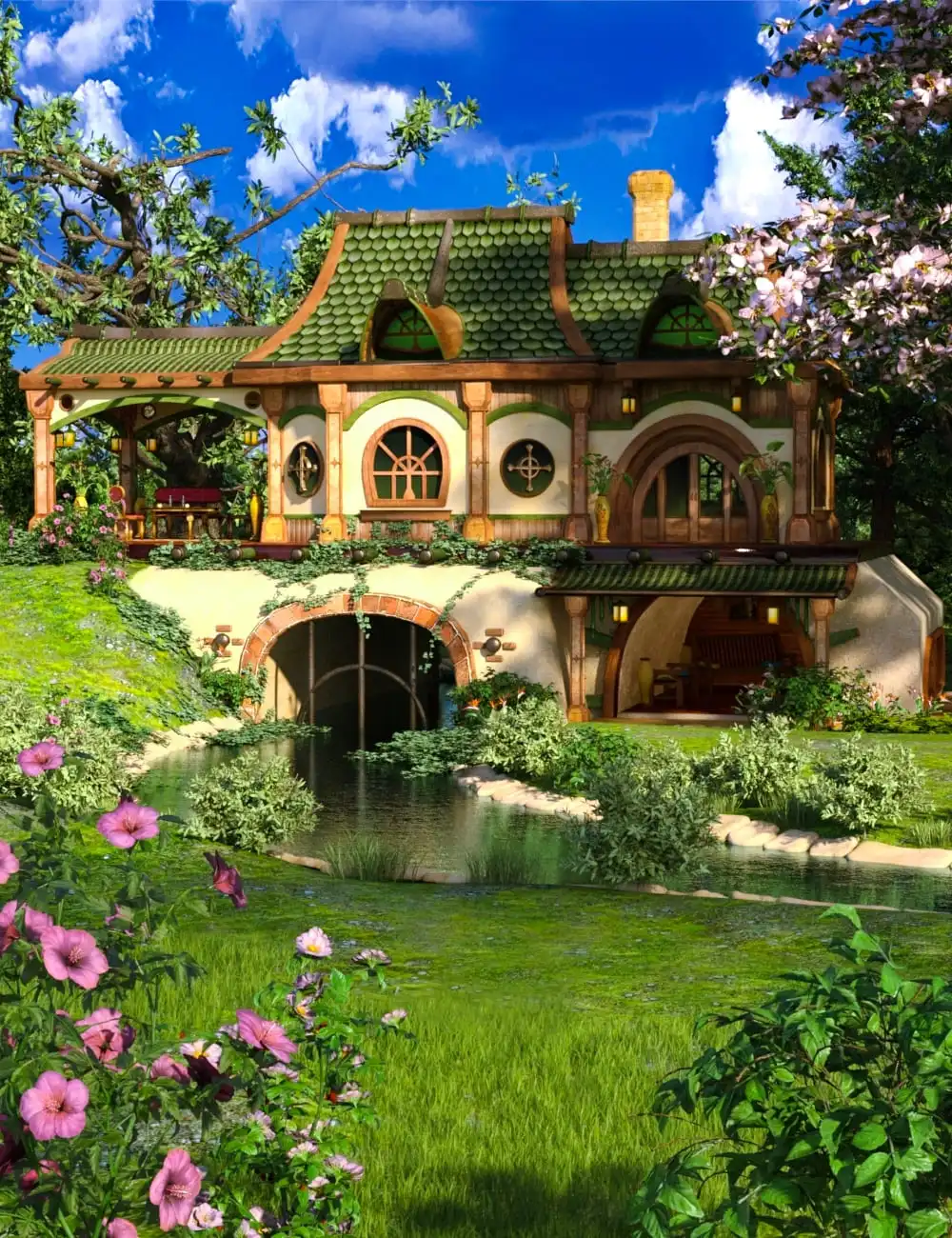 Kings Cottage and Iray Worlds_DAZ3D下载站