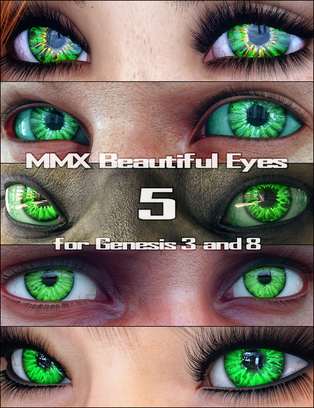 MMX Beautiful Eyes 5 for Genesis 3, 8, and 8.1_DAZ3D下载站
