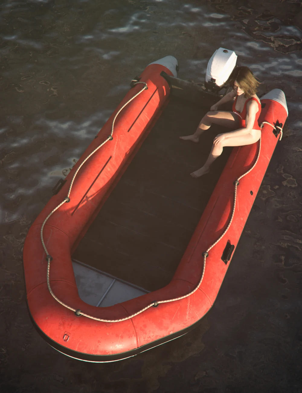 Motorized Inflatable Boat_DAZ3D下载站