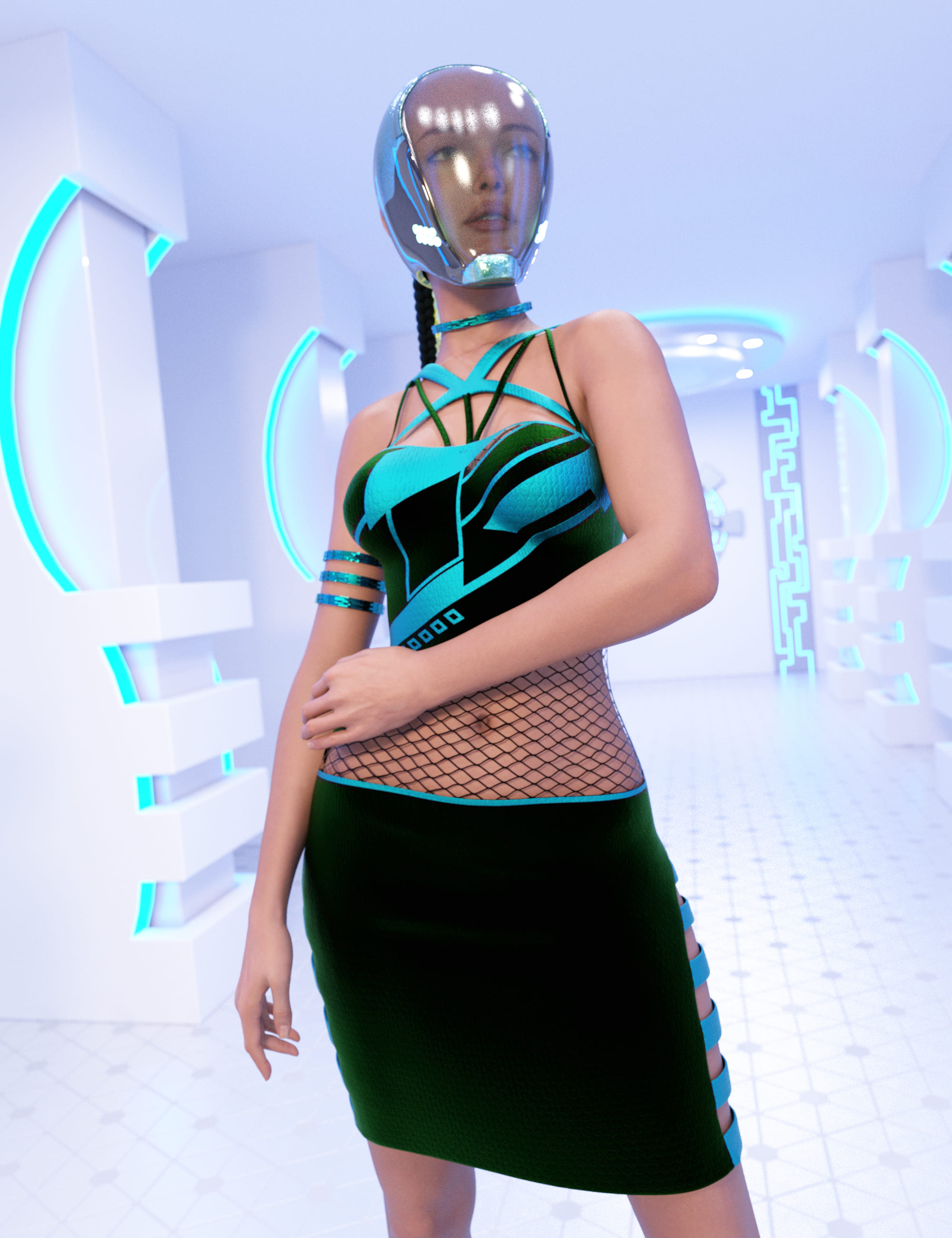 Neon Nights Textures for Neo Future Outfit for Genesis 9_DAZ3D下载站