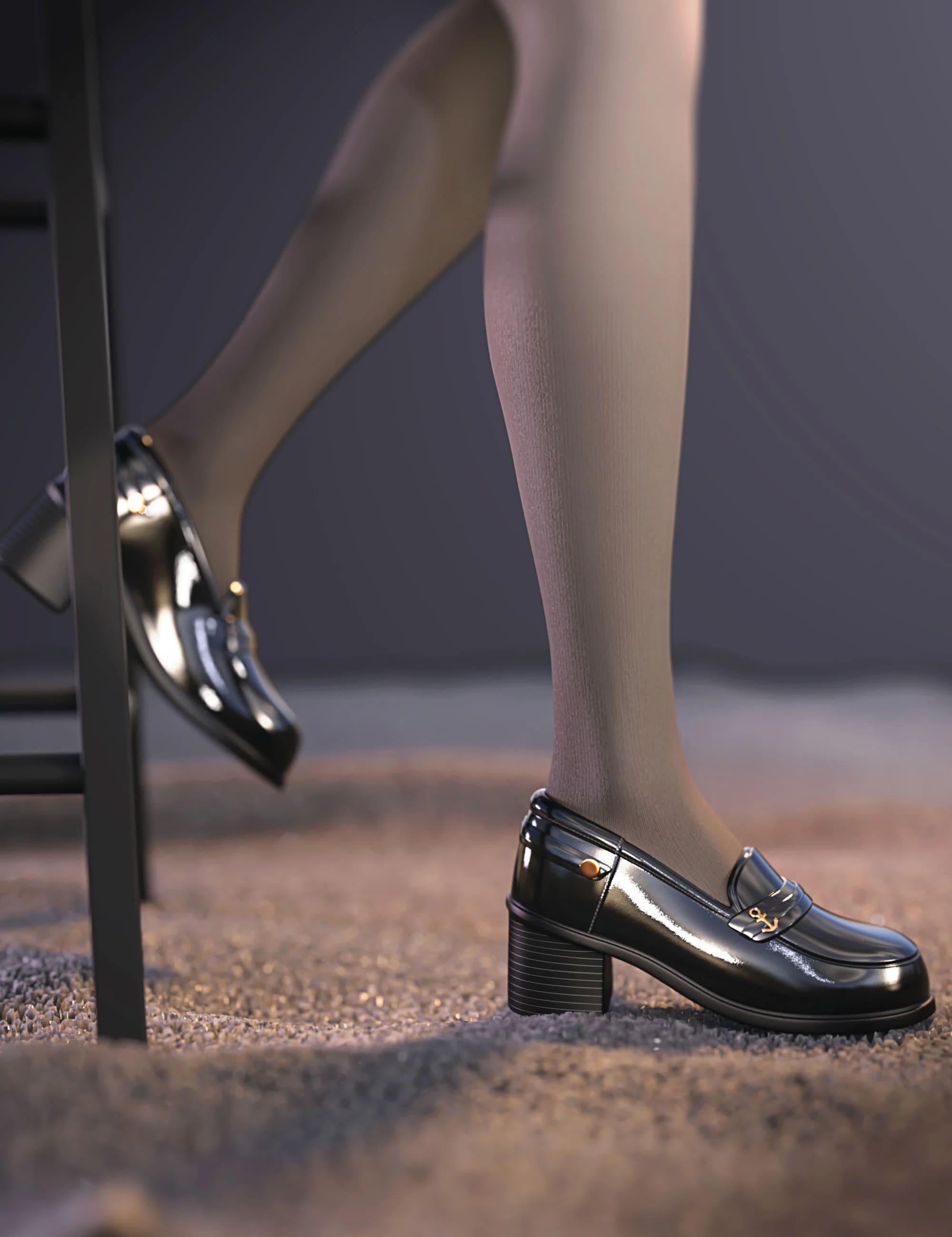 SU Leather Shoes for Genesis 8 and 8.1 Females and Genesis 9_DAZ3D下载站