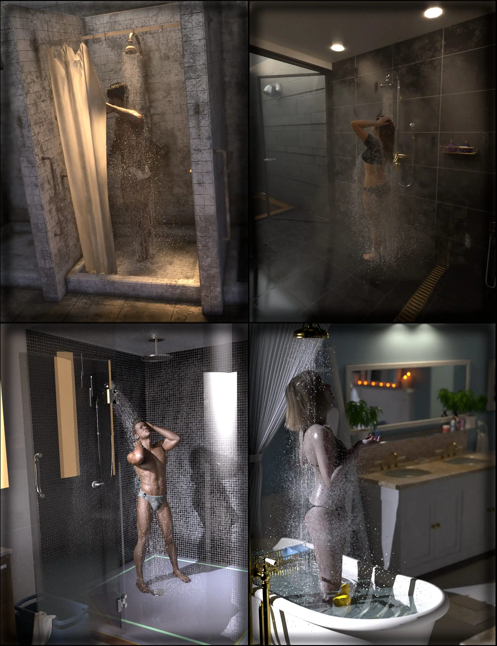 SY Shower Enhancer Iray with dForce_DAZ3D下载站