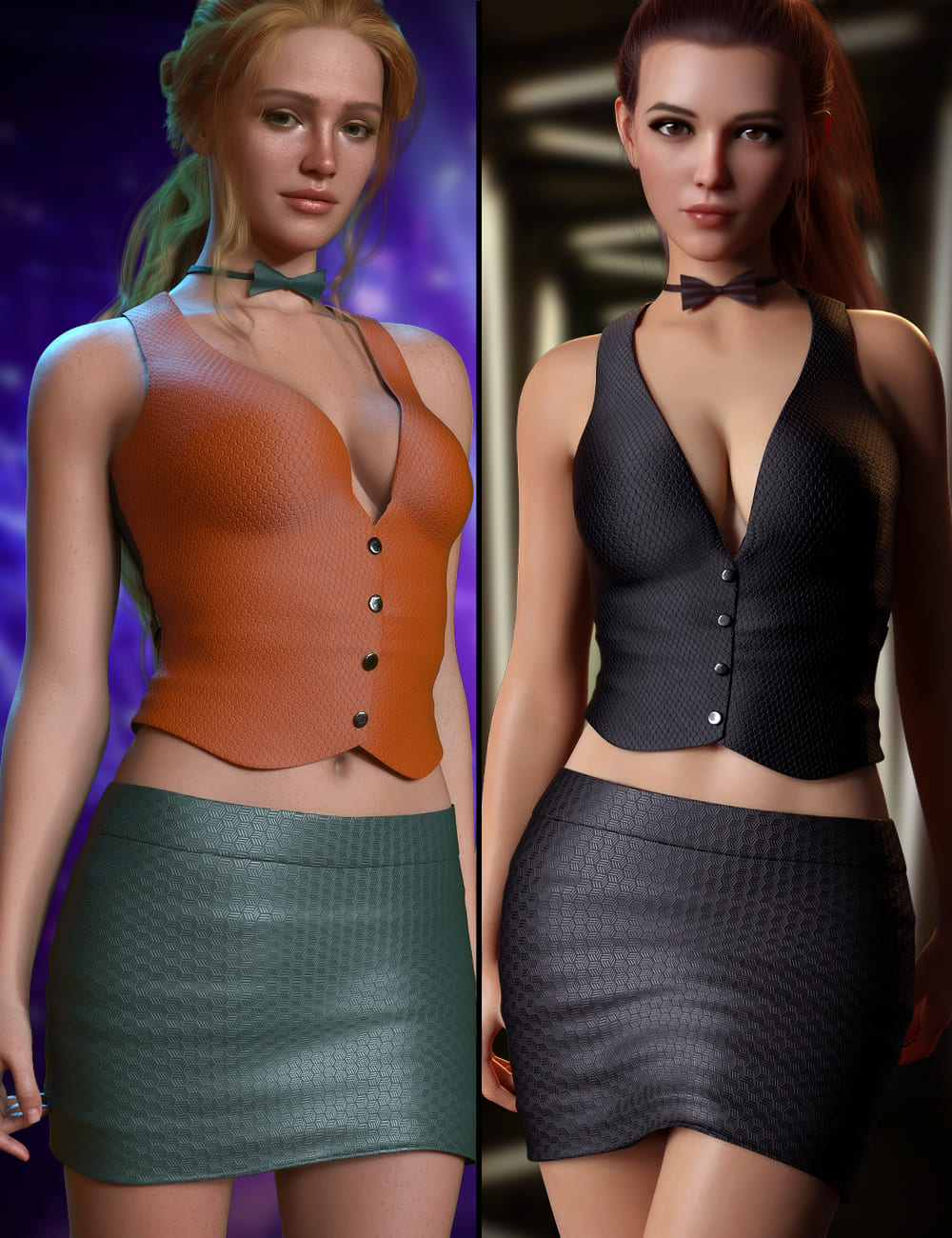 Cocktail Girl Outfit Set for Genesis 9, 8.1, and 8_DAZ3D下载站