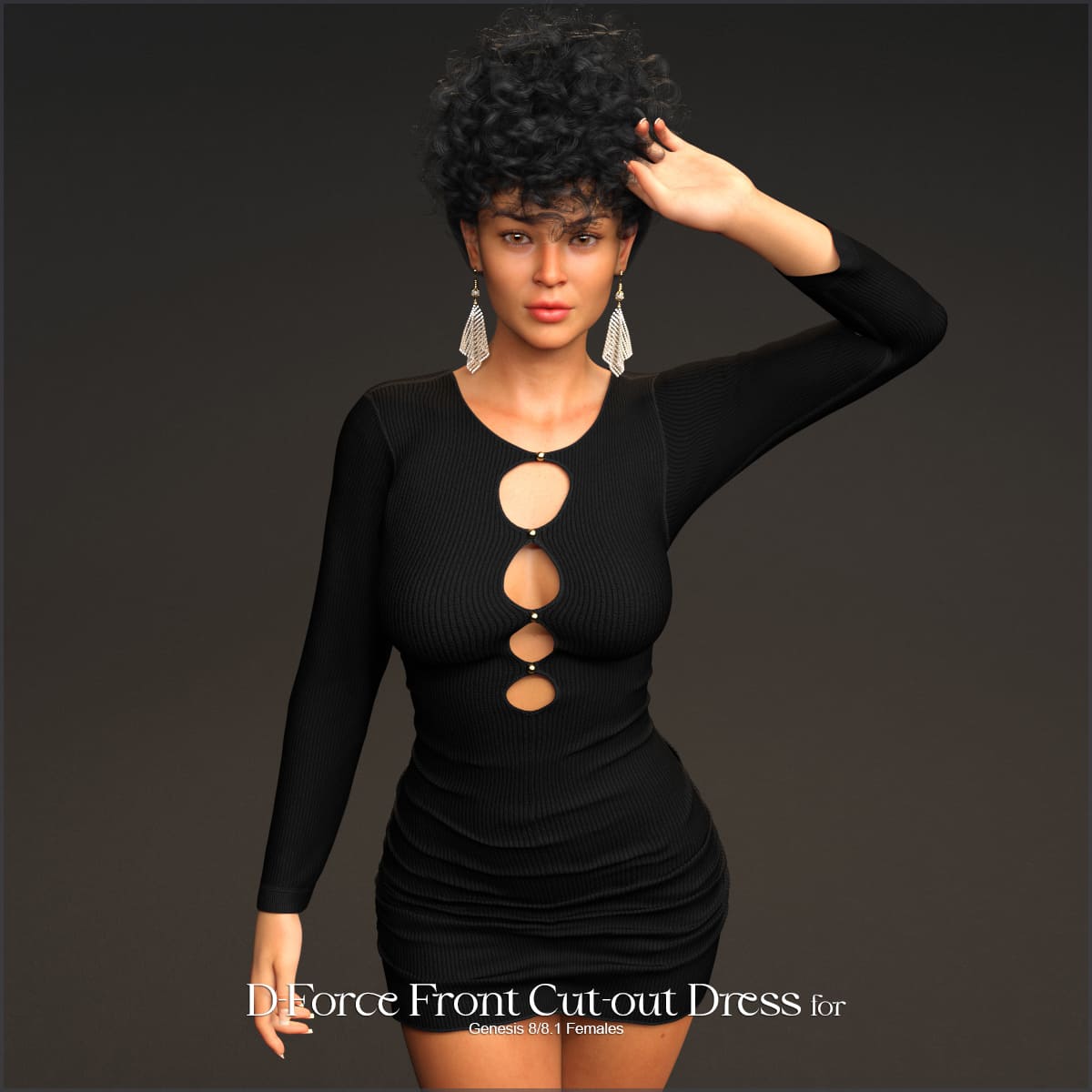 D-Force Front Cut-out Dress for G8F and G8.1F_DAZ3DDL