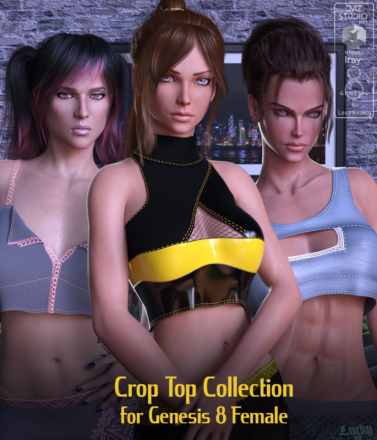 dForce Crop Top Collection for Genesis 8 Female_DAZ3DDL