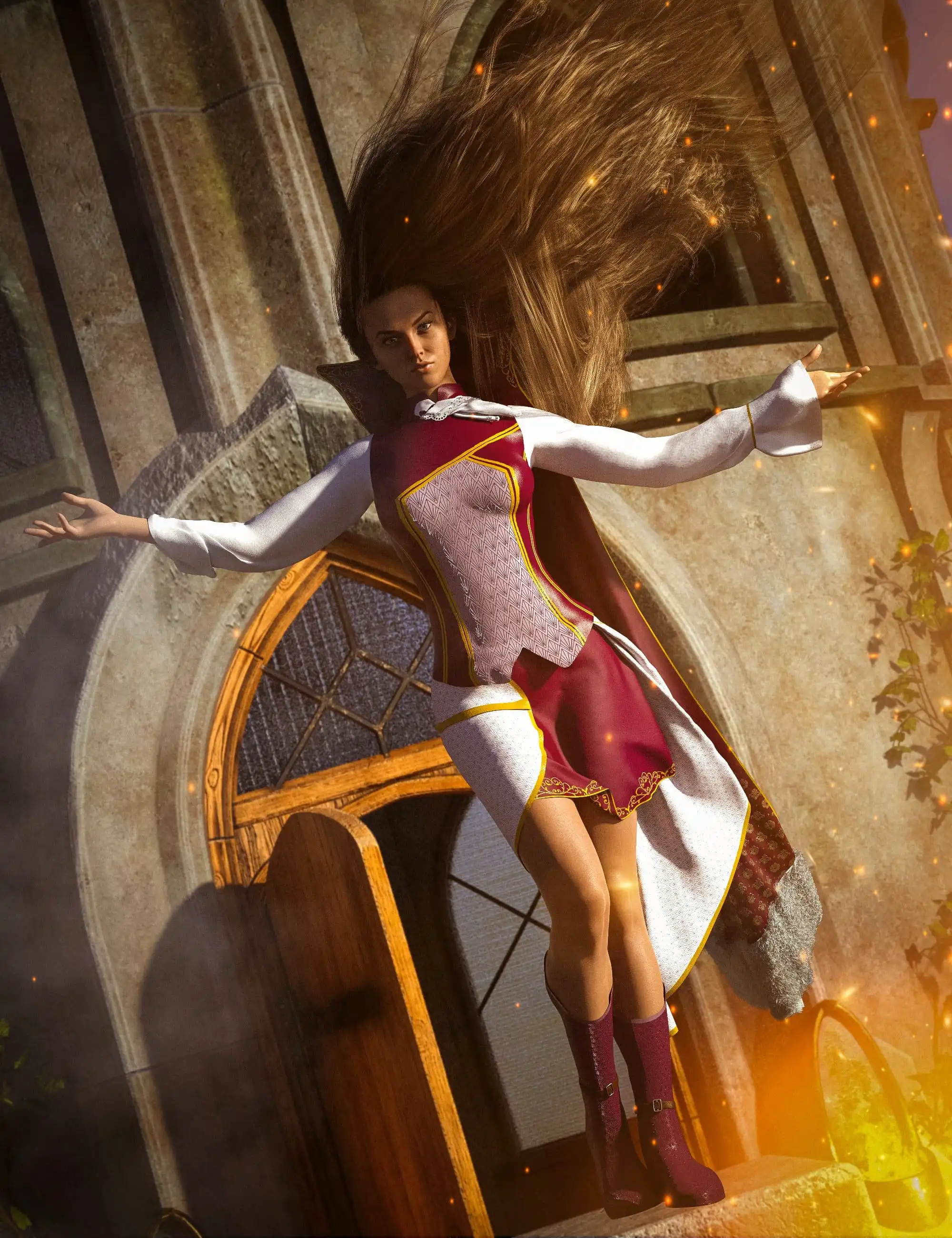 dForce Elven Delegate Outfit Textures_DAZ3D下载站