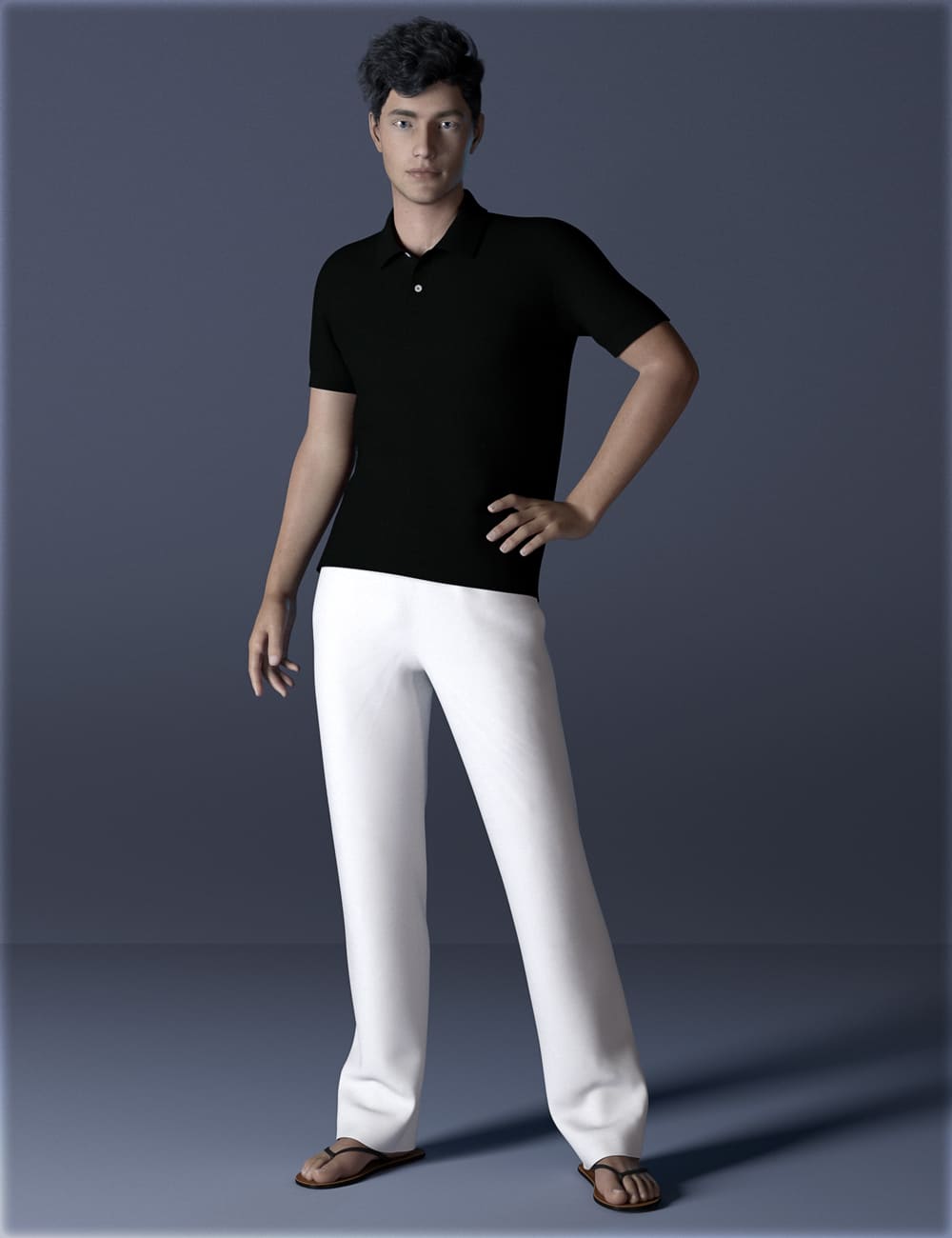 dForce H&C Polo Shirts Outfit for Genesis 8 Male(s)_DAZ3D下载站