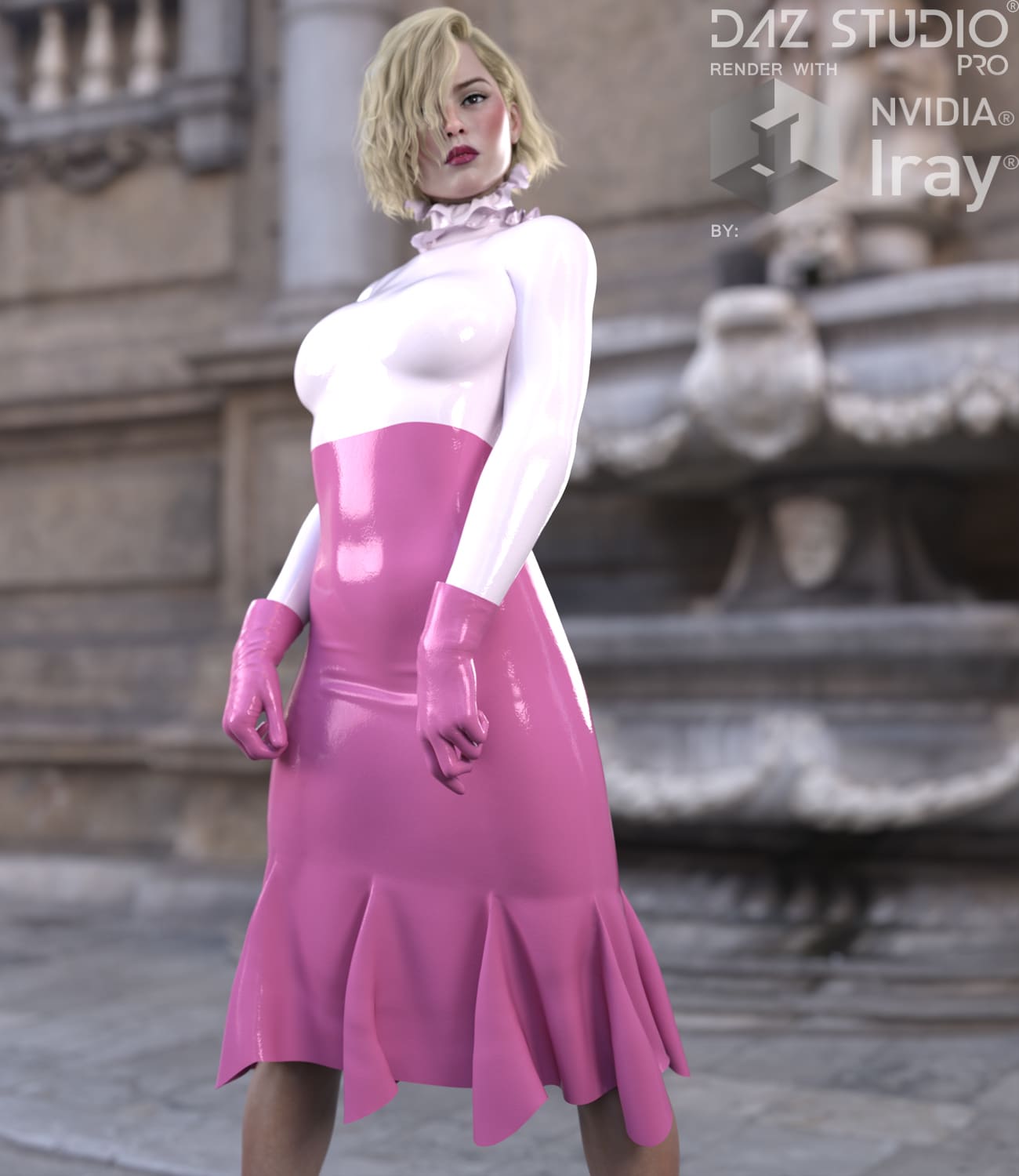 dforce Latex and Leather fashion for g8f_DAZ3D下载站