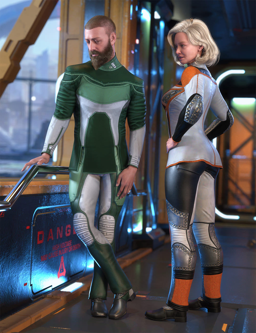Interstellar Uniform Outfit Texture Add-On_DAZ3D下载站