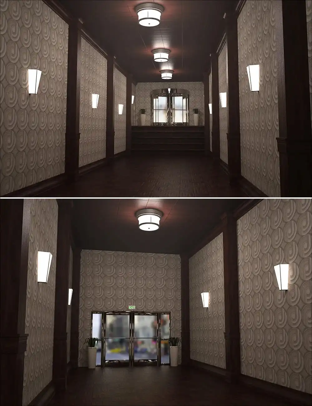 Retro Hallway_DAZ3D下载站