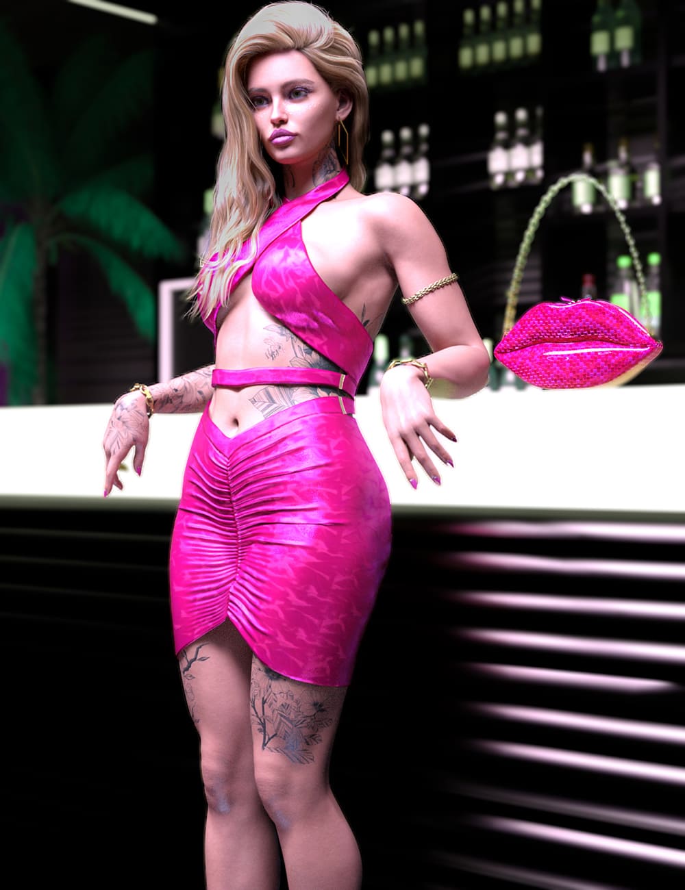 Triple Desire Provocative Outfit for Genesis 9_DAZ3D下载站
