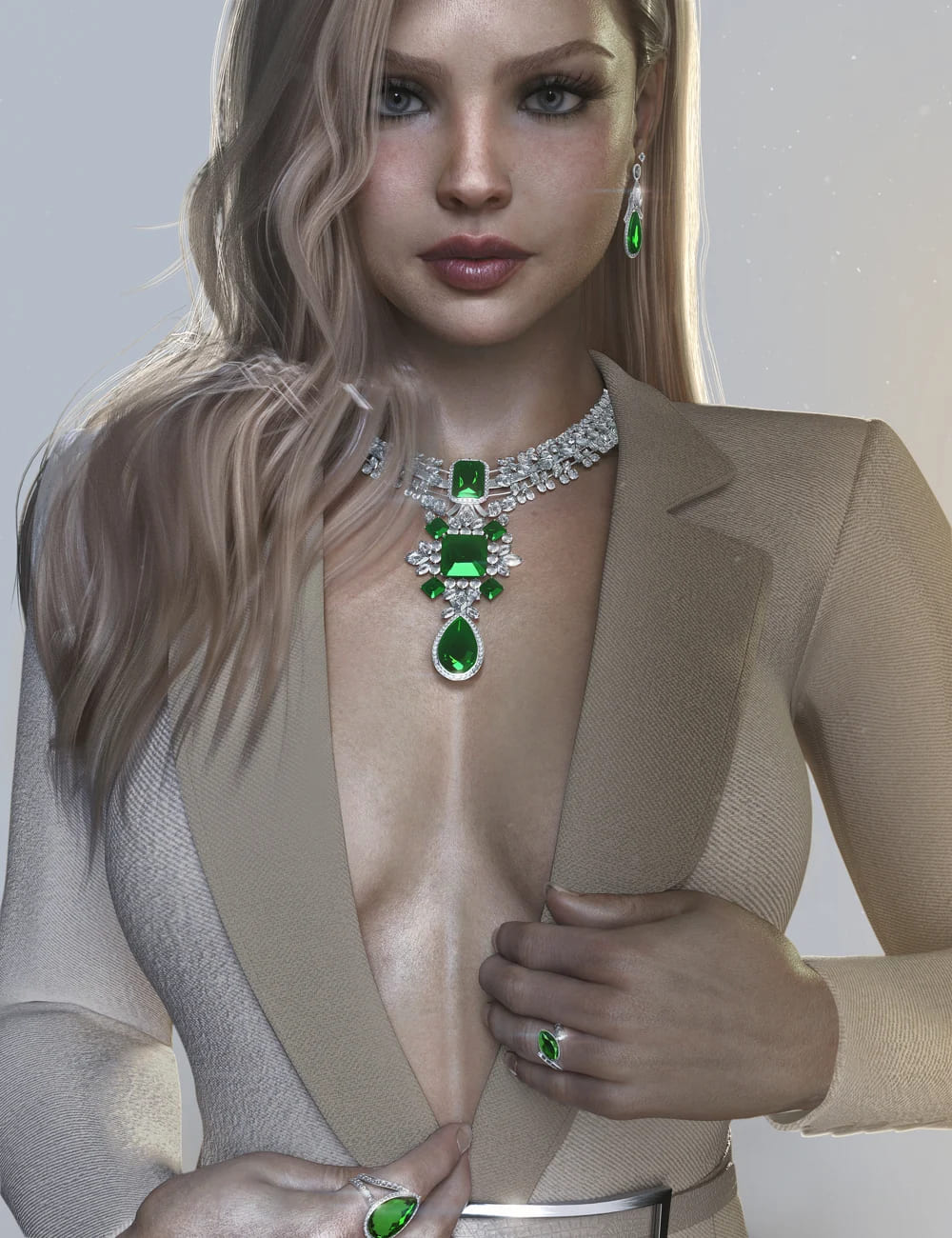 AJC Precious Lady Jewelry for Genesis 9_DAZ3D下载站