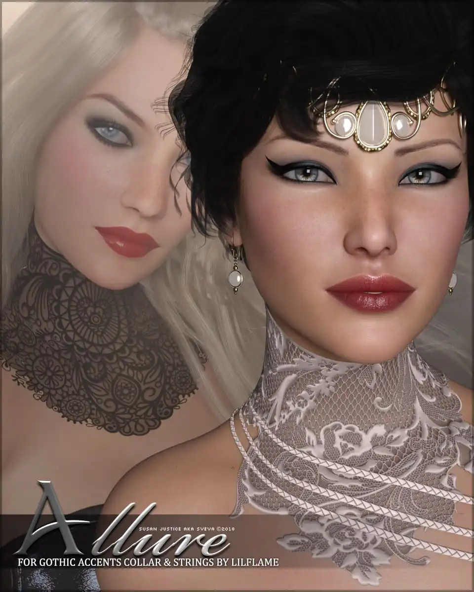 Allure for dForce Gothic Accents_DAZ3D下载站