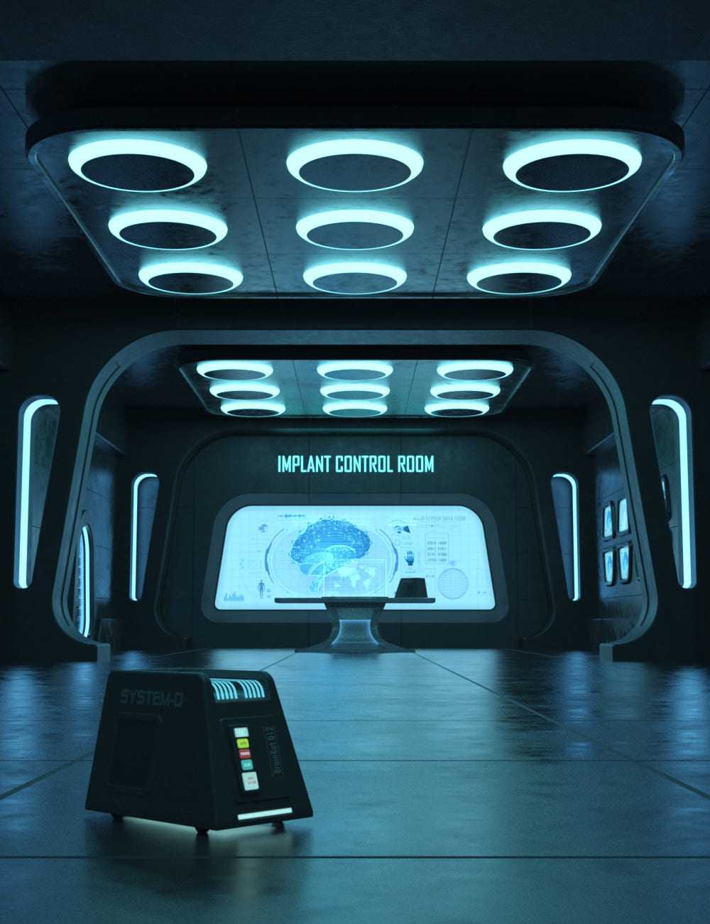 Dark Station Control Room_DAZ3D下载站
