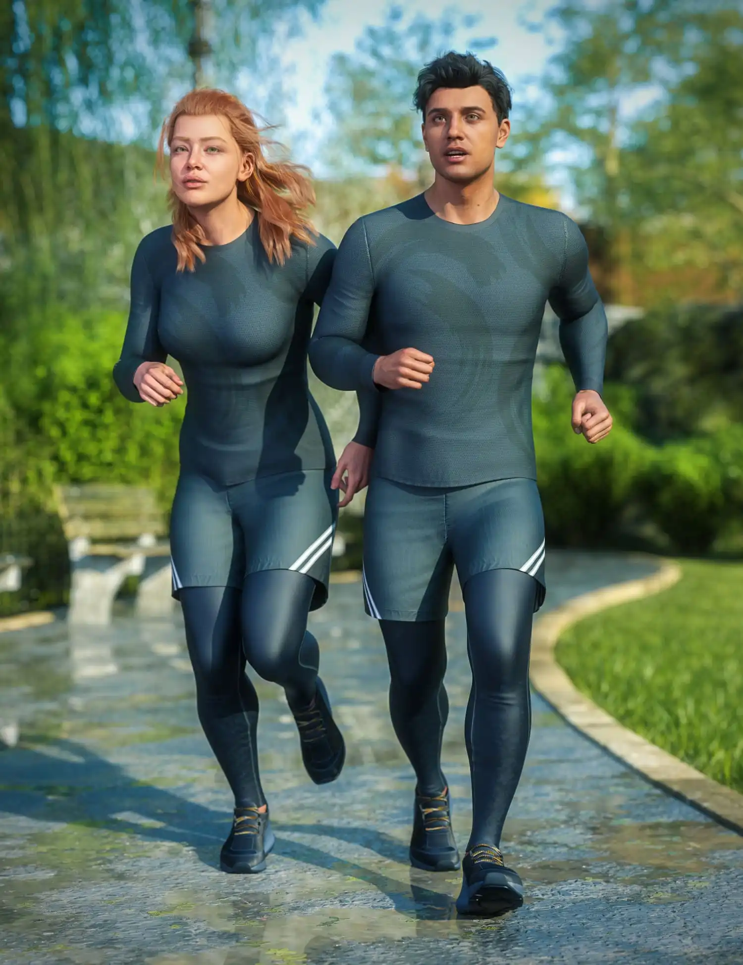 dForce Active Wear for Genesis 9_DAZ3D下载站