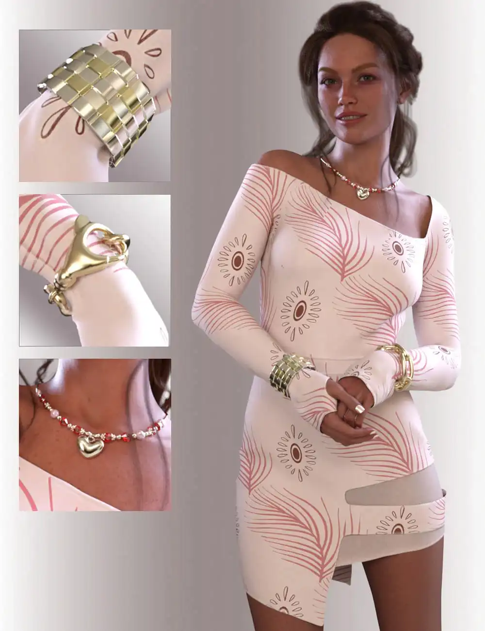 dForce Adele Outfit for Genesis 9_DAZ3D下载站