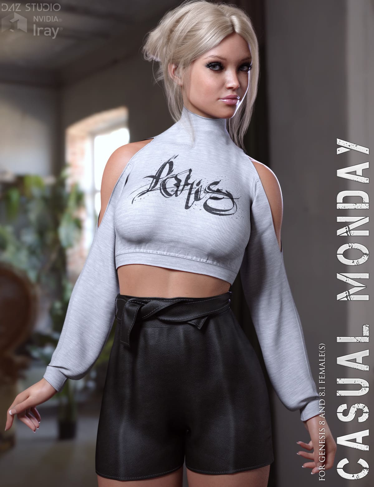 dForce Casual Monday for Genesis 8 and 8.1 Females_DAZ3D下载站