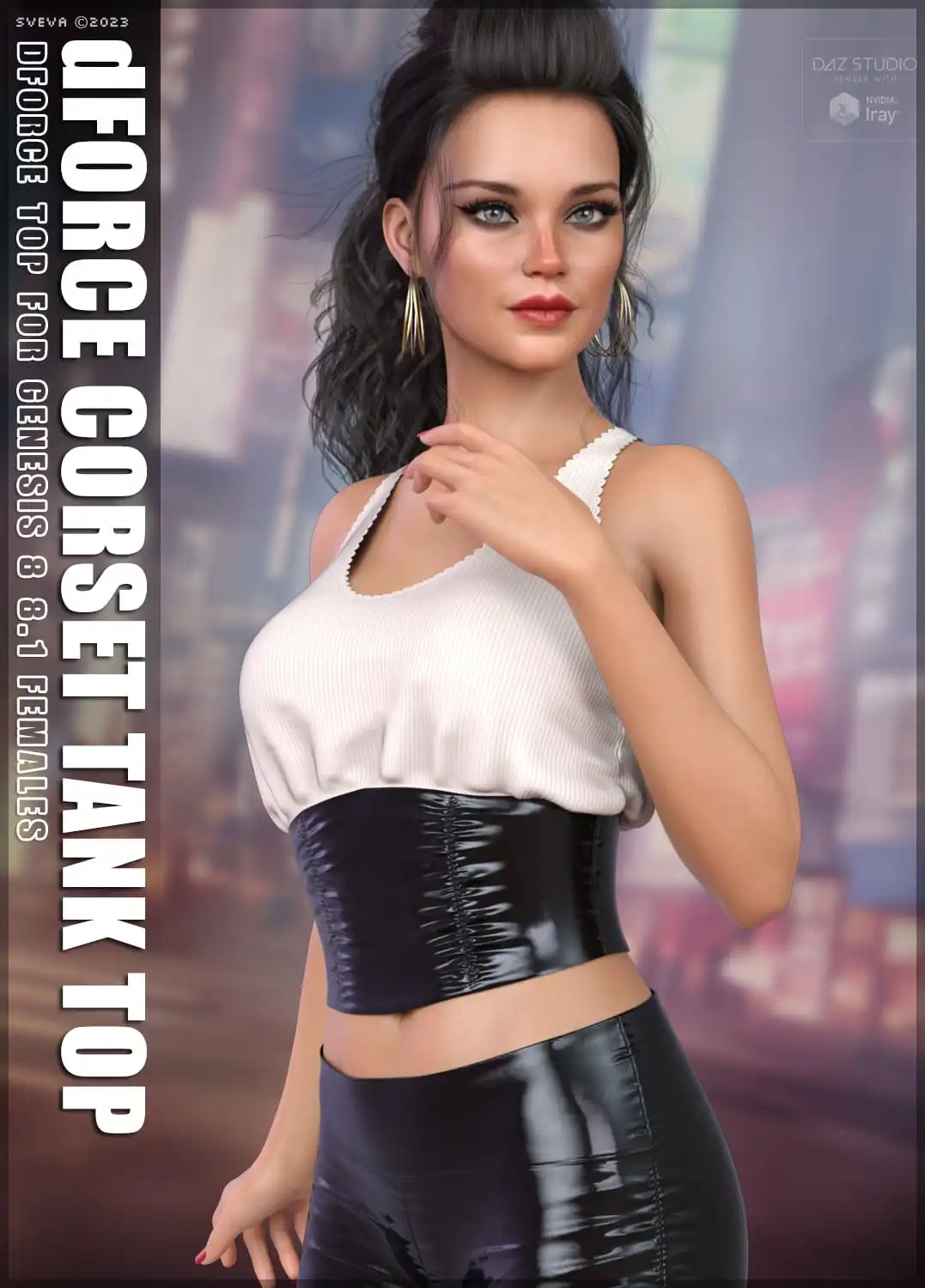 dForce Corset Tank Top G8G8.1F_DAZ3D下载站