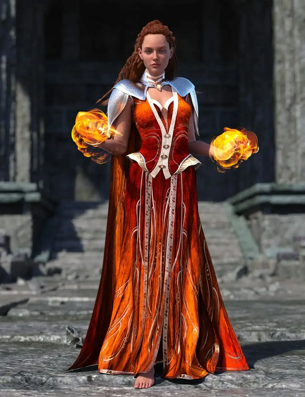 dForce War Witch Wardrobe Base Outfit for Genesis 9_DAZ3DDL