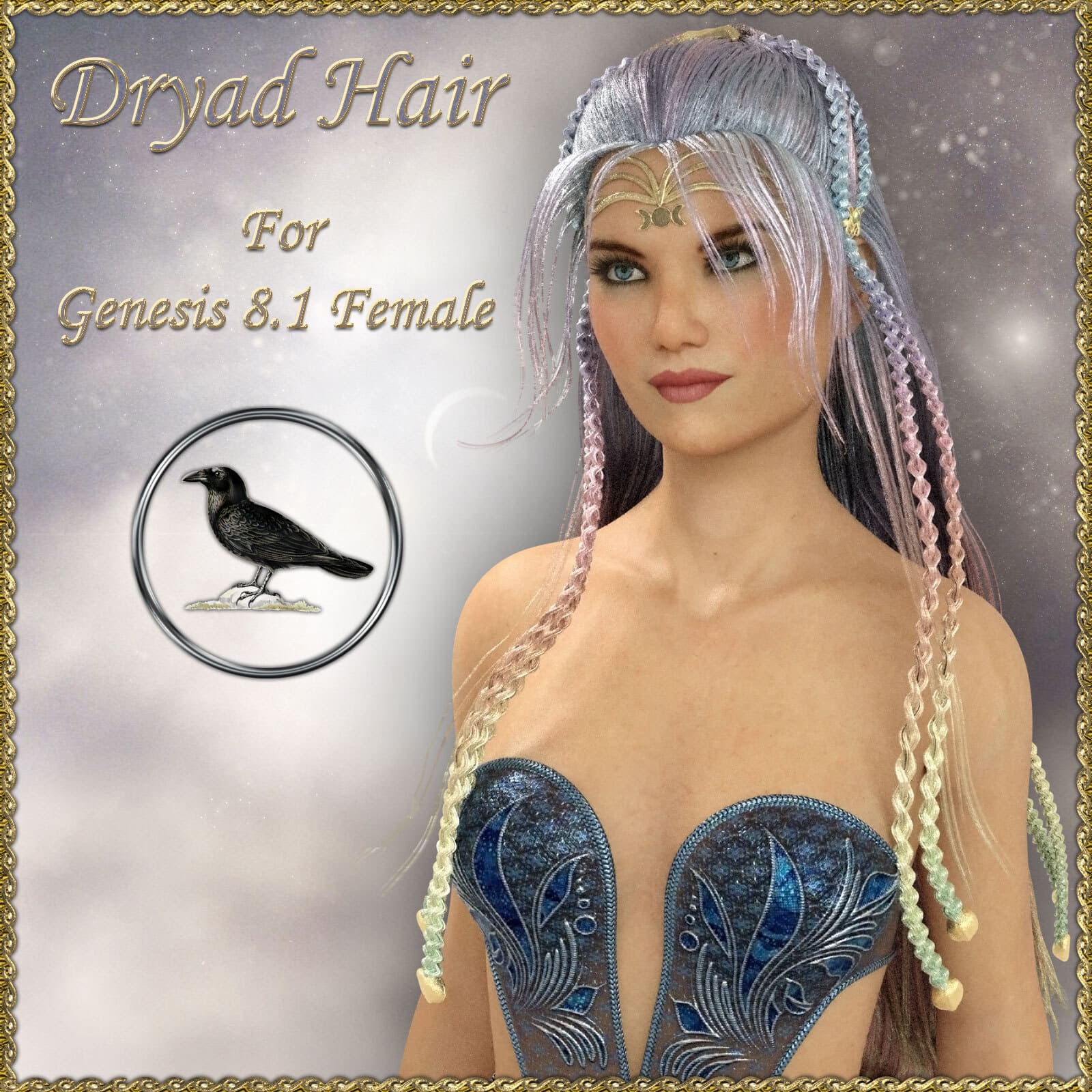Dryad Hair for Genesis 8.1 Female_DAZ3D下载站