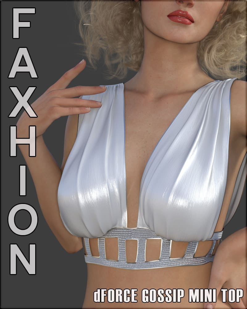 Faxhion – dForce Gossip Mini Top_DAZ3D下载站