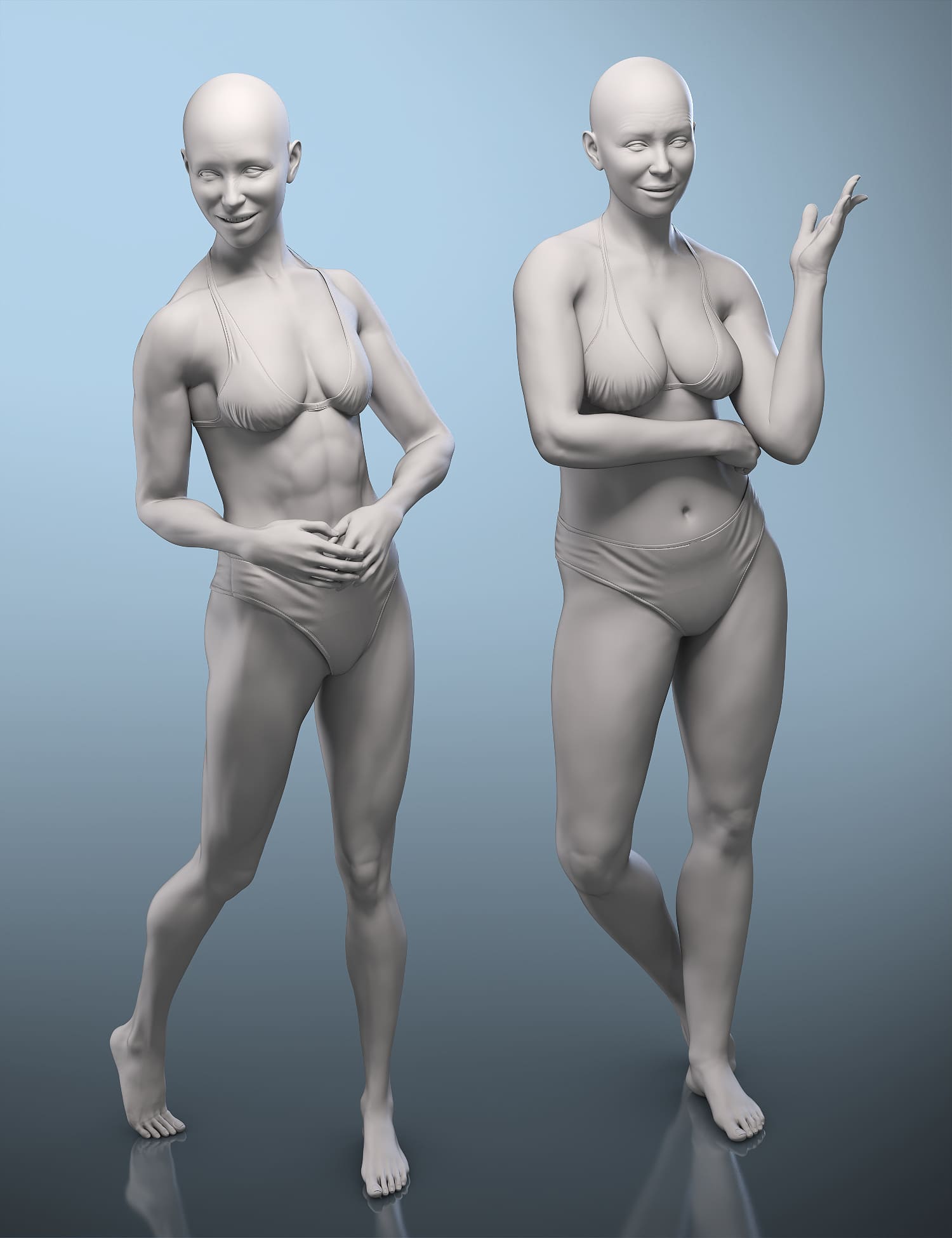 Feminine Fitness Shapes for Genesis 9_DAZ3D下载站